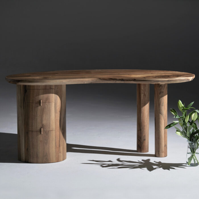Kidney Shaped Desk in Walnut