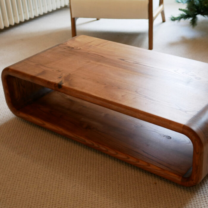 Ash Contemporary Curved Coffee Table
