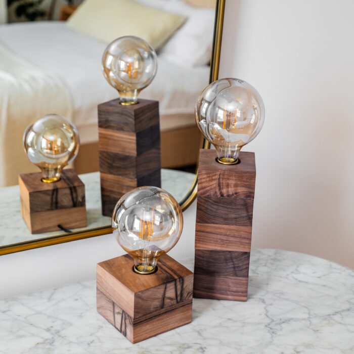 Walnut Bloc Lamp